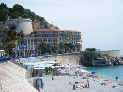 Enjoying the beach at the restaurant Castel; photo / courtesy the author